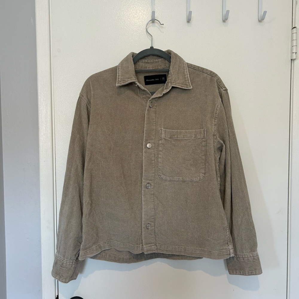 Abercrombie & Fitch Tan Lightweight Shirt Jacket
